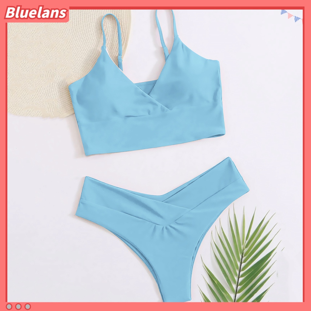 Bộ Bikini Hai Mảnh Dây Chéo Phía Trước Gợi Cảm Cho Nữ