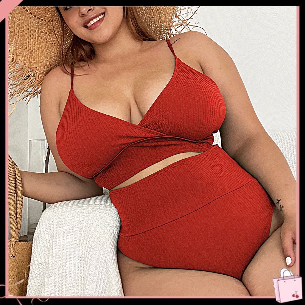 Bộ Đồ Bơi Bikini Lưng Cao Thoáng Khí Gợi Cảm Cho Nữ