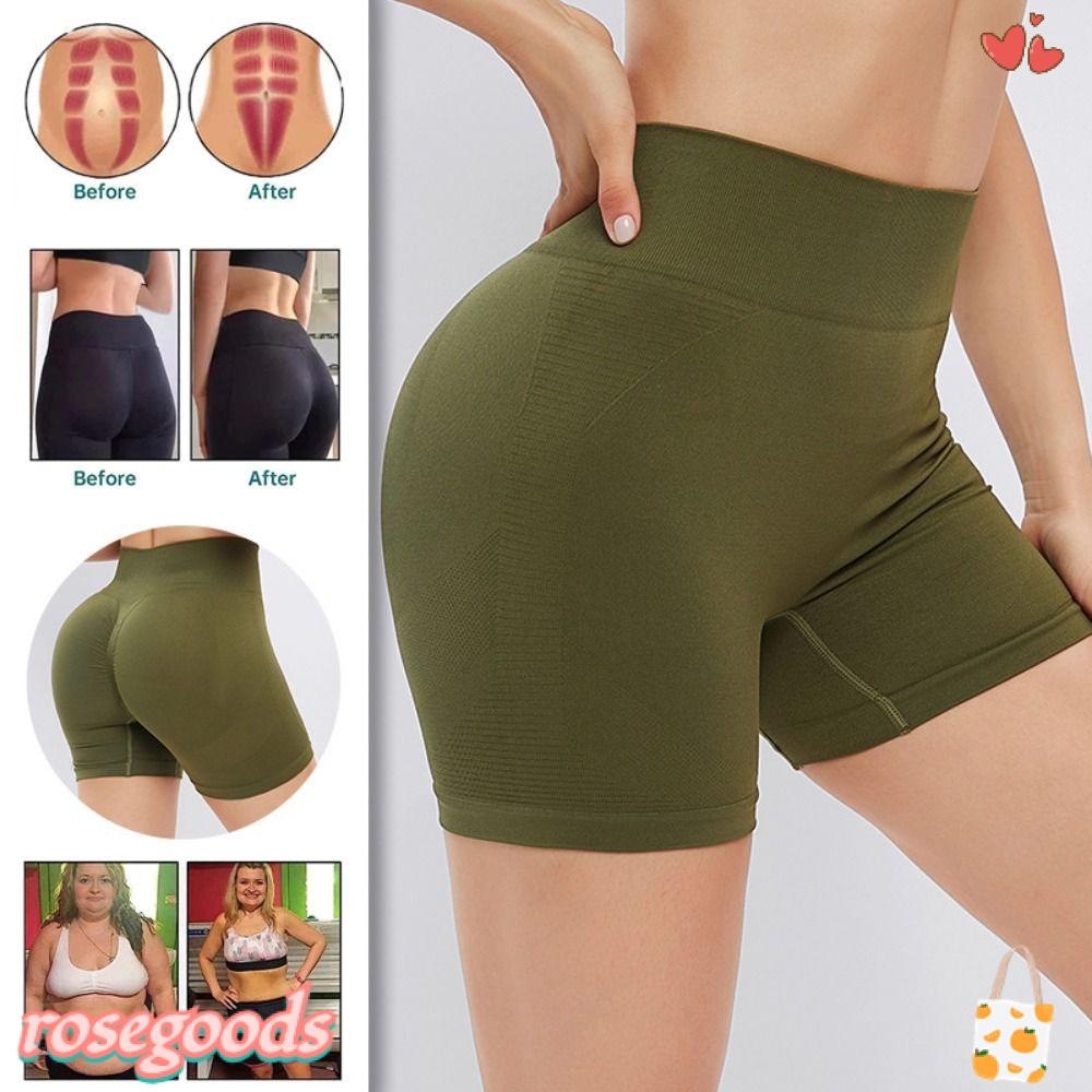 Quần Short Nâng Mông Kiểm Soát Cân Bằng Màu Xanh Lá / Đen Thiết Kế Mới Thoáng Khí Dành Cho Người Tập Yoga