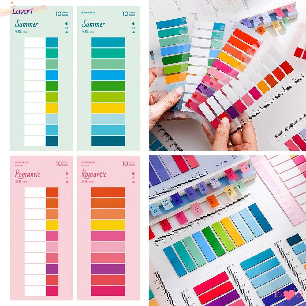LAYOR1 Set 4 Túi Giấy Dán Ghi Chú Đánh Dấu Trang Sách Tiện Dụng