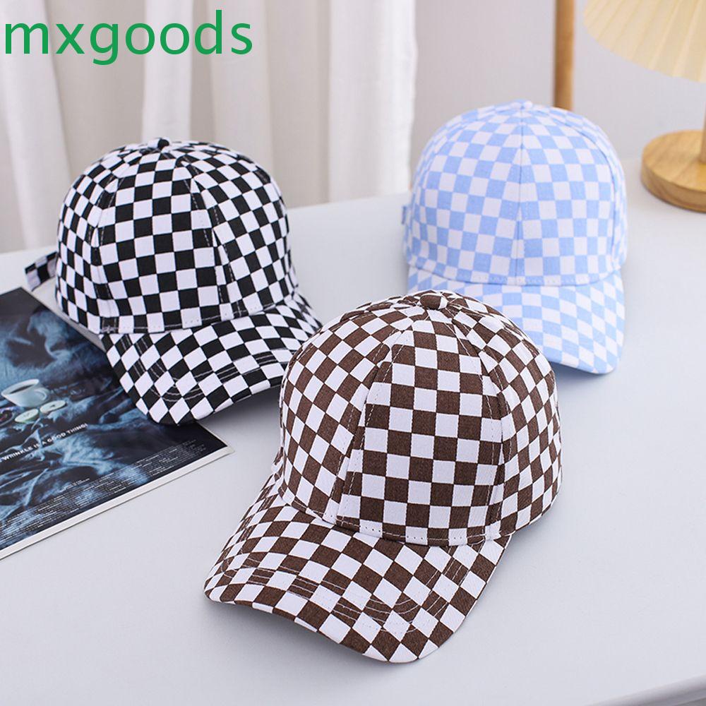 MXGOODS Mũ Lưỡi Trai Thể Thao Chống Nắng Màu Trơn Họa Tiết Kẻ Sọc Caro Có Thể Điều Chỉnh Hợp Thời Trang