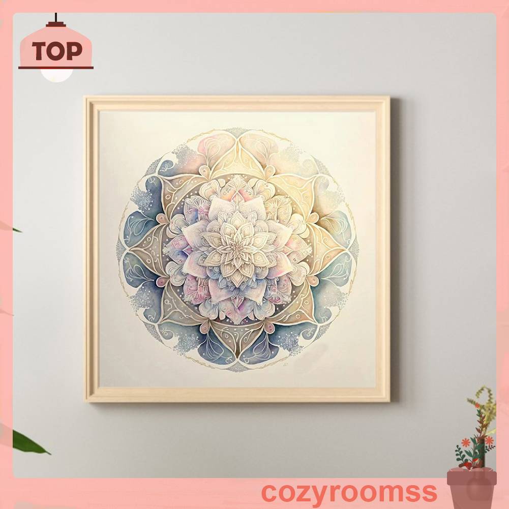 Bộ Tranh Đính Đá 5D Họa Tiết Hoa Văn Mandala Độc Đáo DIY Dùng Trang Trí Nhà Cửa