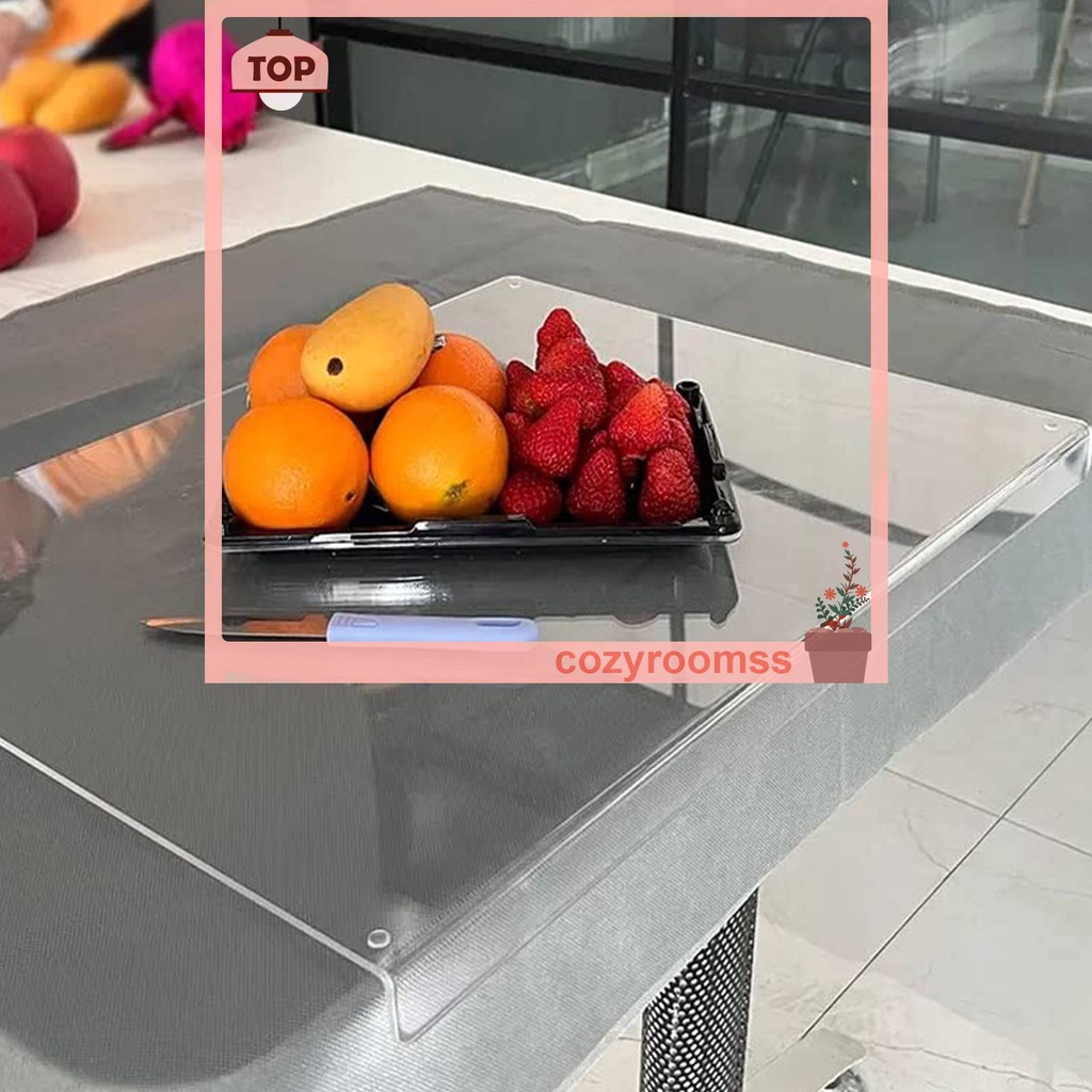 Thớt Nhựa Acrylic Trong Suốt Hình Chữ Nhật Chống Trượt Tiện Dụng Cho Nhà Bếp