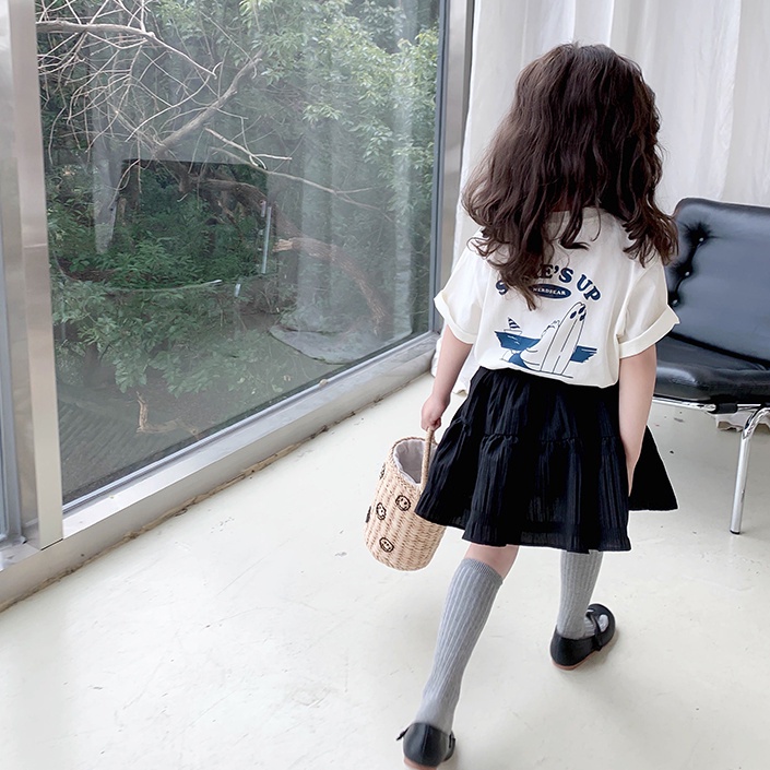 Áo Thun Cotton Mỏng Tay Ngắn Cổ Tròn In Họa Tiết Hoạt Hình Thời Trang Mùa Hè Cho Nữ