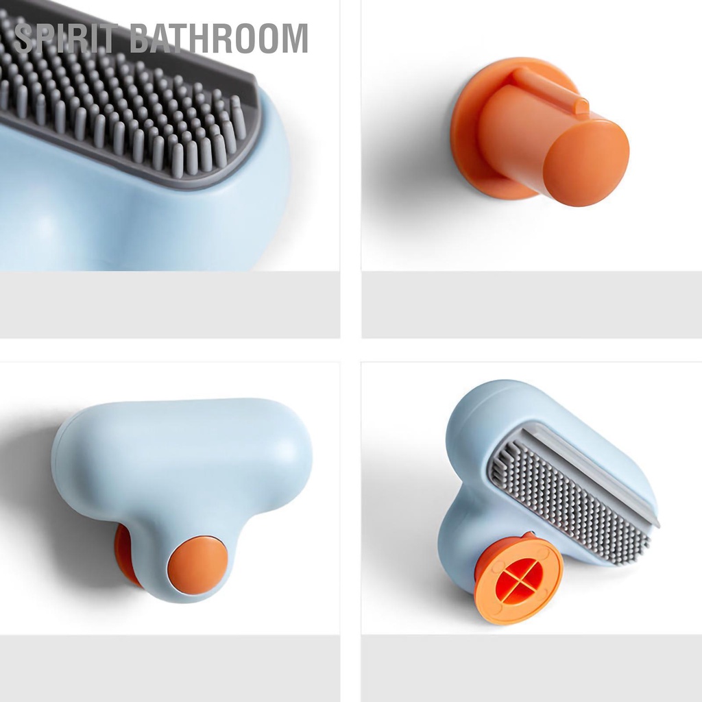 SPIRIT Bathroom Cây chổi lau gương TPR Bàn chải kính thiết kế công thái học nhỏ có móc hút cho phòng tắm