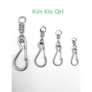 Khoá cổ chó Inox - Móc xích inox kèm chống xoắn