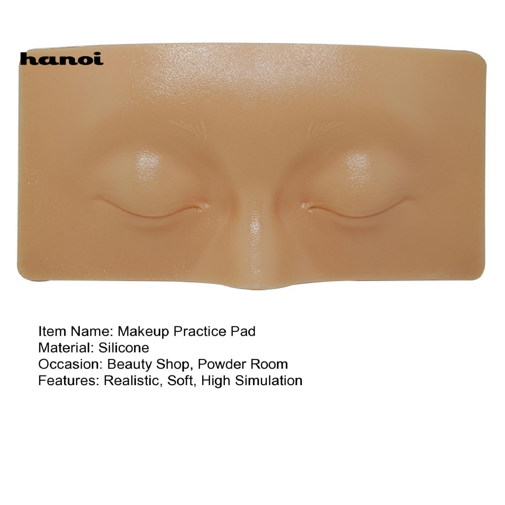 Đệm Ma Nơ Canh 3D Bằng Silicon Mềm Dùng Thực Hành Luyện Tập Trang Điểm Lông Mày / Lông Mi