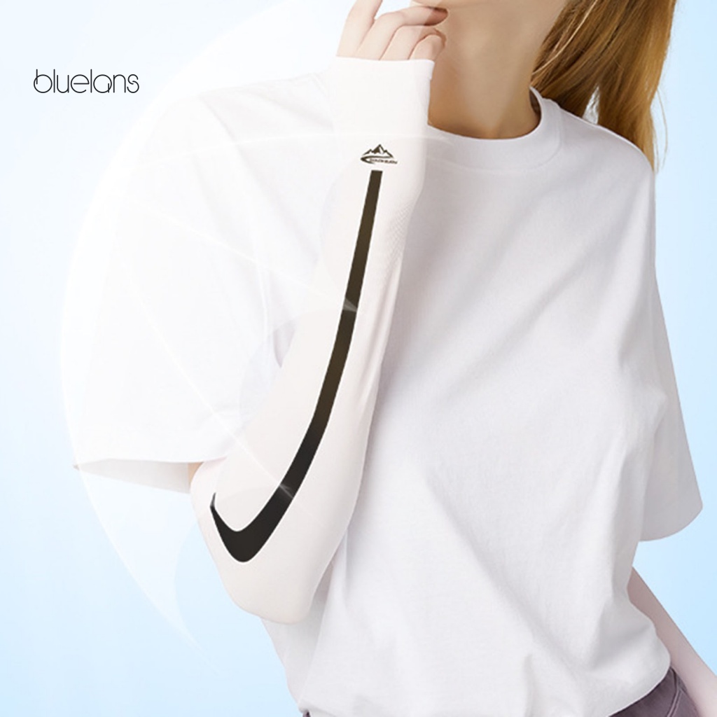 1 Cặp Ống Tay Áo Unisex Co Giãn Cao Chống Tia UV Chống Ẩm Bảo Vệ Khi Hoạt Động Ngoài Trời