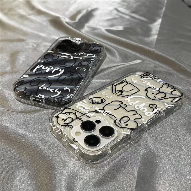 Ốp Điện Thoại Mềm Trong Suốt Họa Tiết Chú Cún Dễ Thương Dành Cho Iphone 811 Plus / 13127 Xr 14 Pro Max