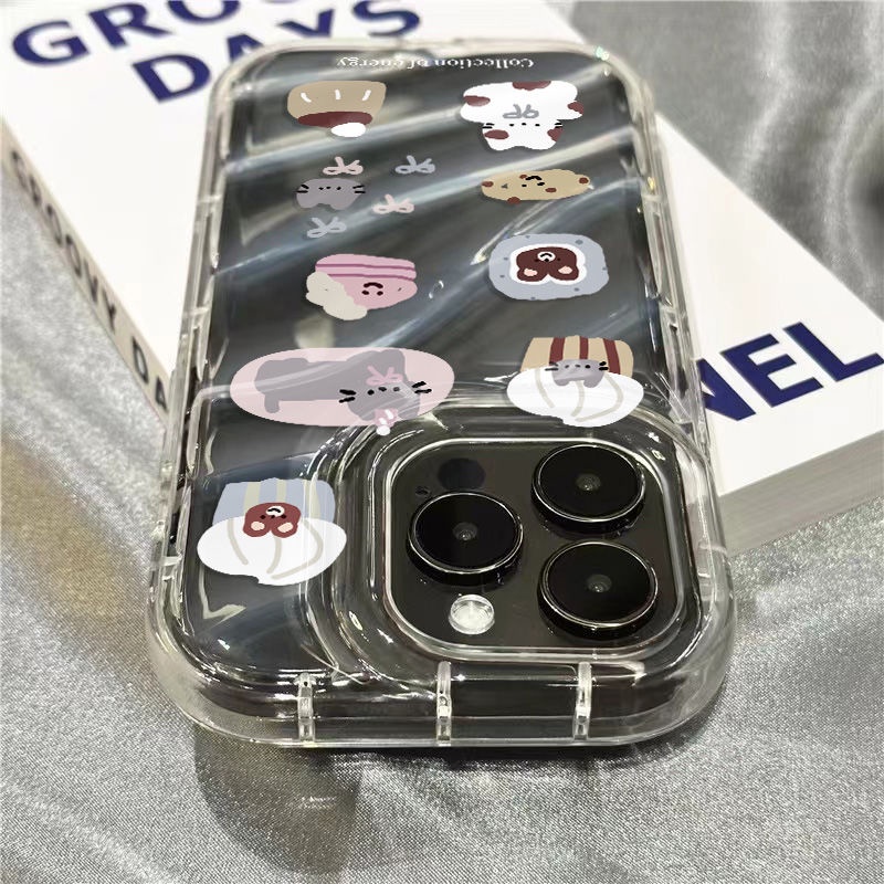 Ốp Điện Thoại Mềm Trong Suốt In Hình Mèo Hoạt Hình Dễ Thương Cho iPhone14promax 1312 / 11 7 / 8plus xr /ins AJM8