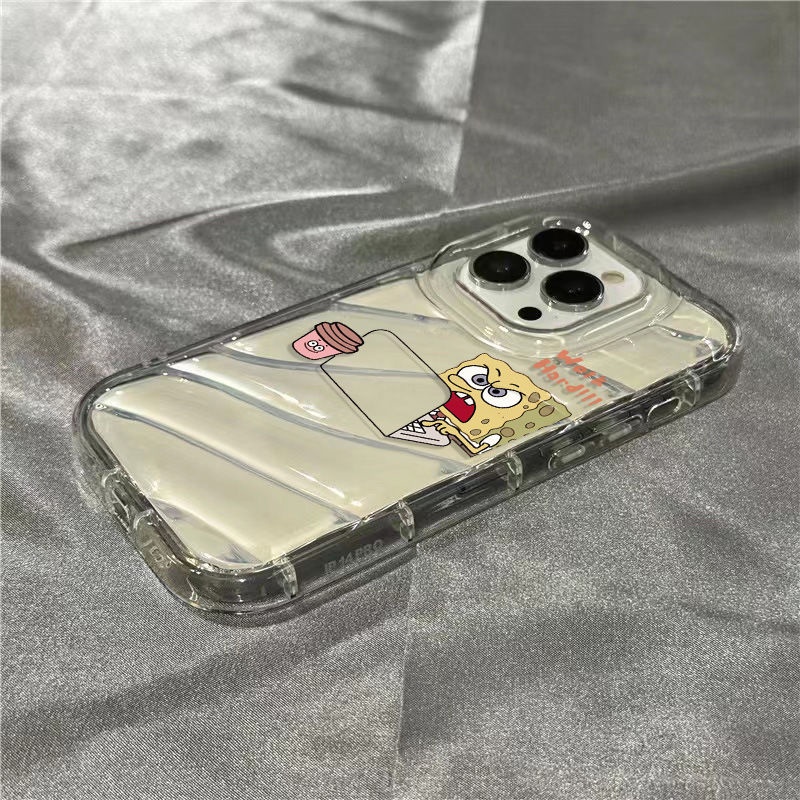 Ốp Điện Thoại Mềm Trong Suốt Hình Spongebob SquarePants 11 / Cute / NJBH Cho iPhone14promax 8sinsplus7xr 1312 / NJBH