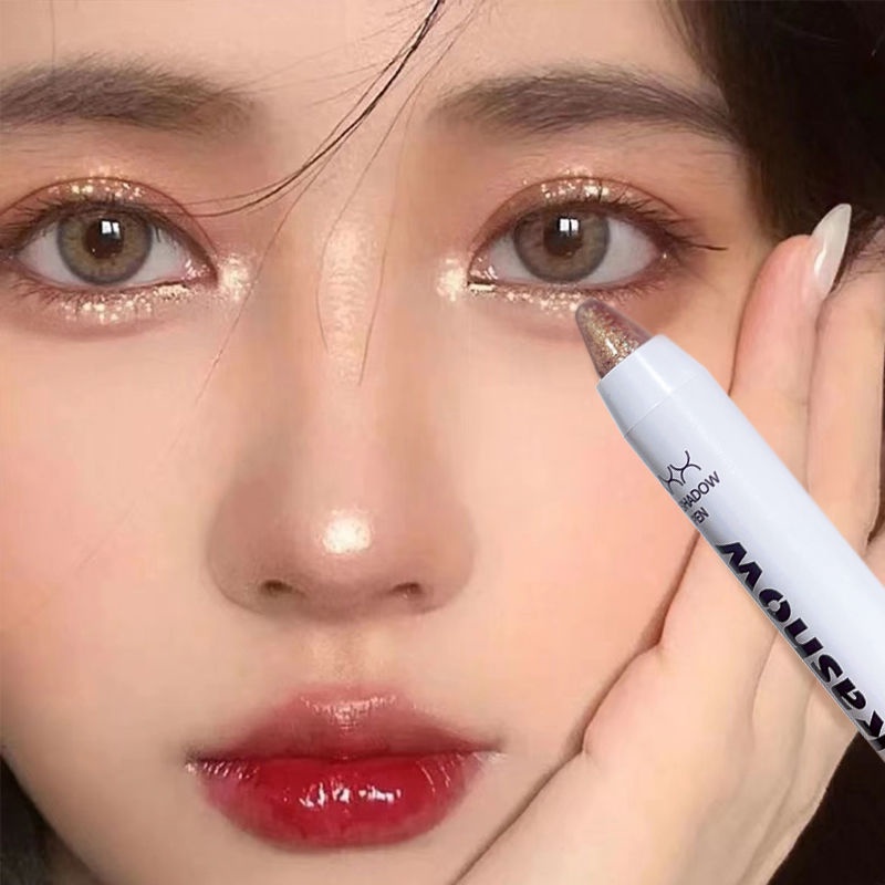 Bút Lông Mi Tơ Tằm Ánh Nhũ Lấp Lánh Làm Sáng Viền Da Mắt Cho Học Sinh