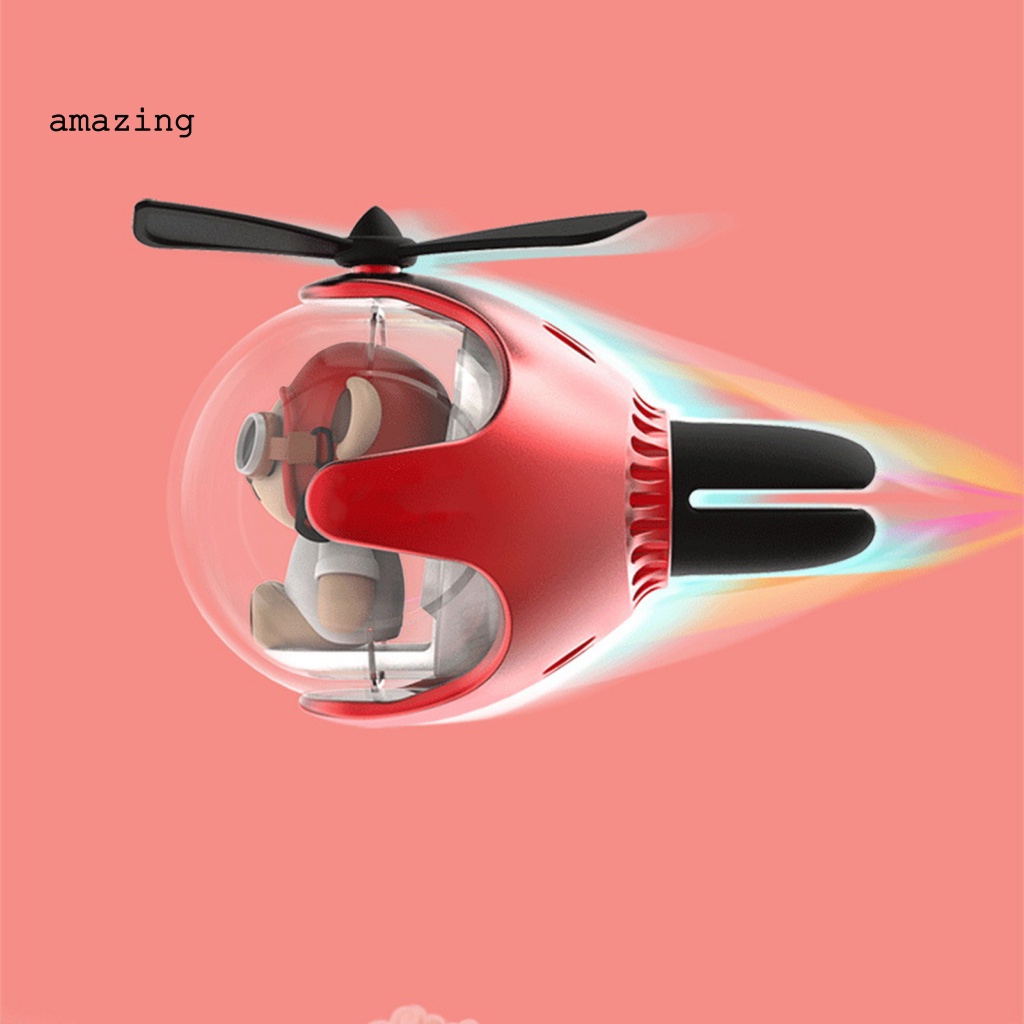 1 Bộ Máy Khuếch Tán Tinh Dầu Hình Gấu Dễ Lắp Đặt Có Đèn 6 Màu Cho Xe Hơi