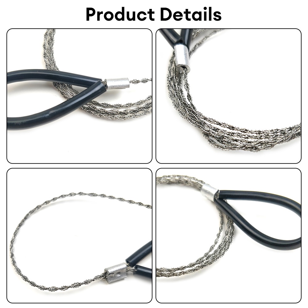 Cưa Dây Thừng Thép Không Gỉ Với Tay Cầm Bằng Ngón Tay Bỏ Túi Dùng Khi Đi Cắm Trại