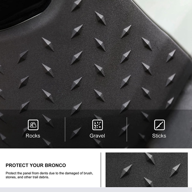 Bộ 2 Khung Bảo Vệ Góc Sau Xe Hơi Màu Đen Thay Thế Chuyên Dụng Cho Ford Bronco 2021-2023