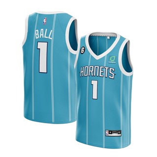 Áo Thun Bóng Rổ Jersey Lamelo Ball Charlotte Hornets 1 TOSCA Swingman