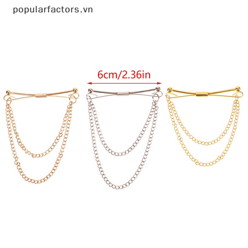 Ghim Cài Cổ Áo Dạng Chuỗi Tua Rua Thời Trang Cao Cấp Cho Nam