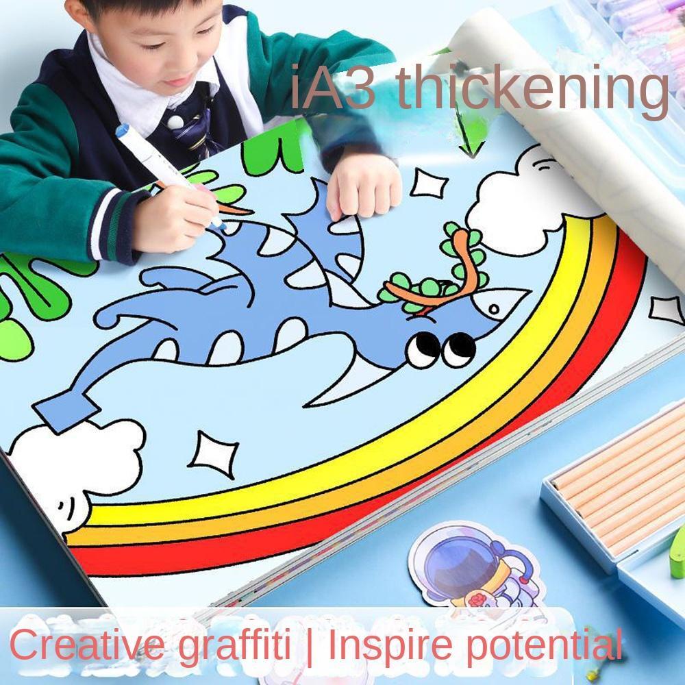 ANEMONE Sách Vẽ Graffiti Khủng Long Bằng Giấy Dễ Thương Giáo Dục Theo Phương Pháp Montessori Cho Bé DIY