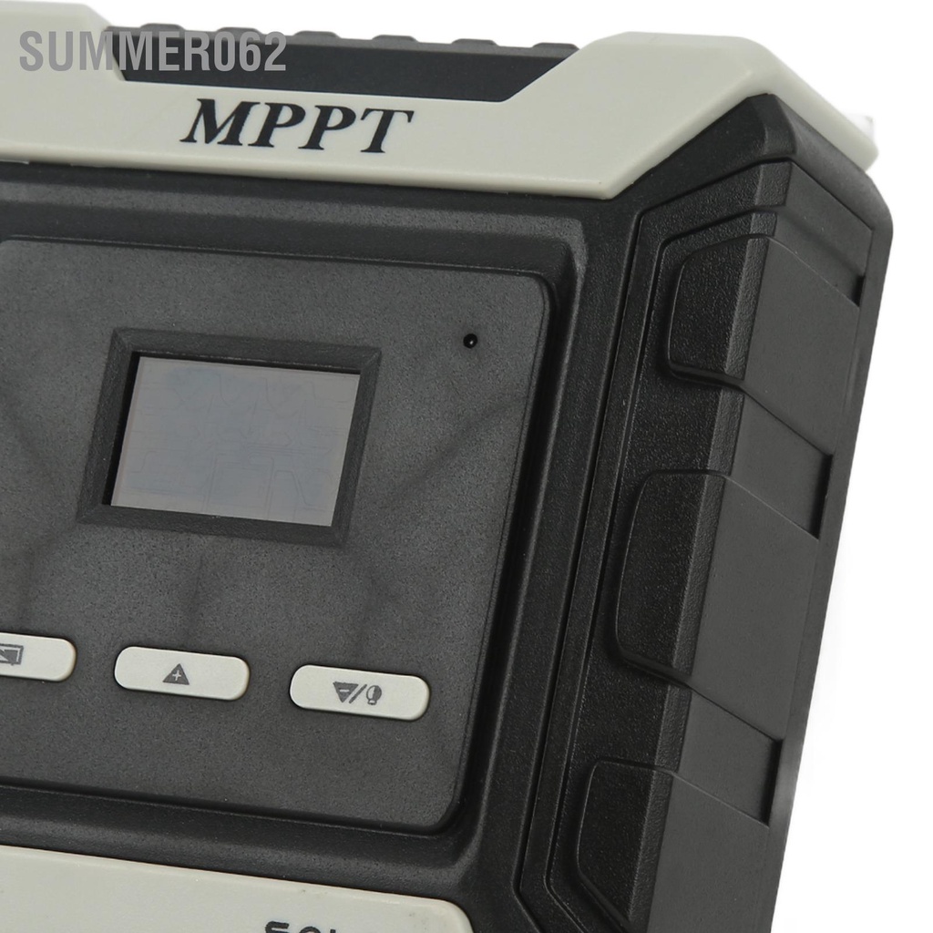 Summer062 Bộ điều khiển năng lượng mặt trời MPPT sạc chỉnh tấm Hiển thị màu LCD 10A 12V‑80V