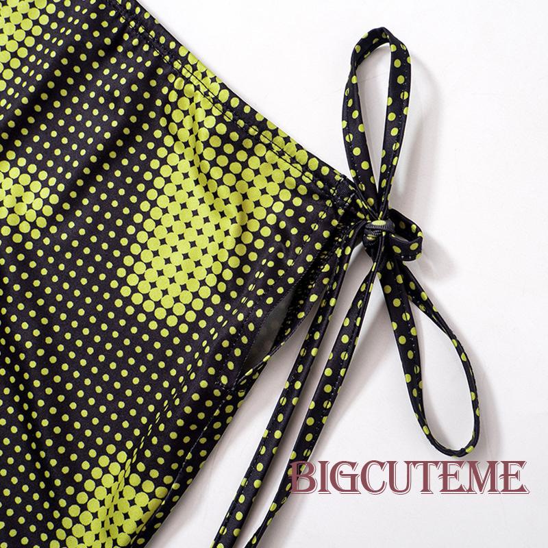 Chân Váy Dài Eo Cao Buộc Dây In Chữ Thời Trang Mùa Hè Cho Nữ