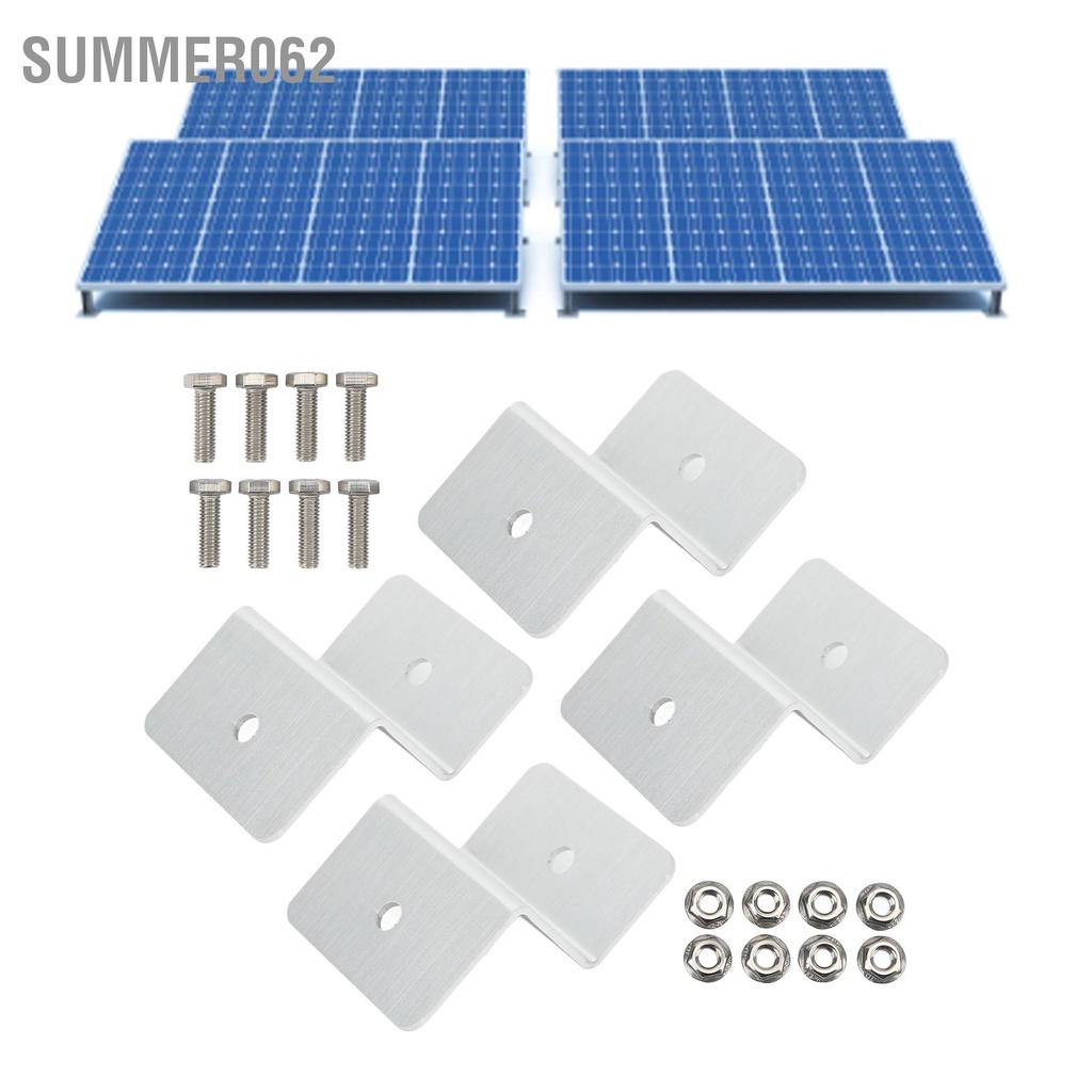 Summer062 Bảng điều khiển năng lượng mặt trời 4 CÁI gắn giá đỡ hợp kim nhôm Z cho hệ thống phát điện ngoài