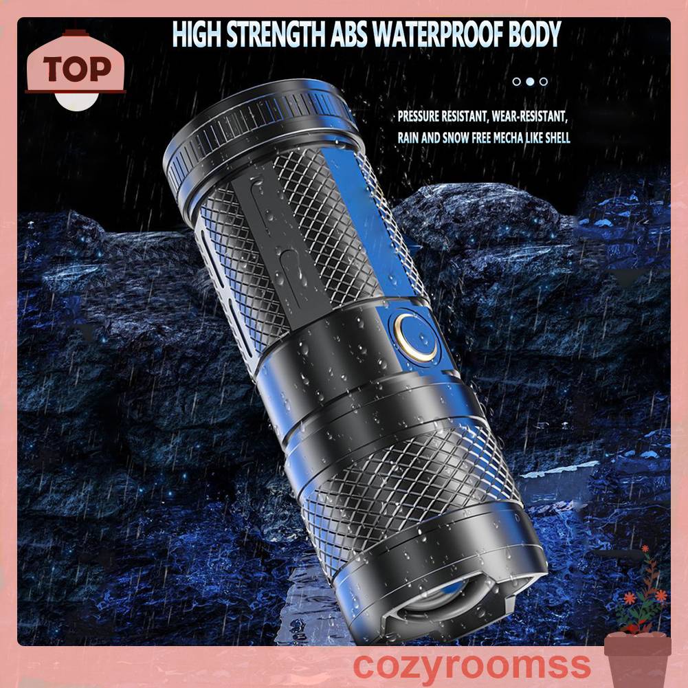 Đèn Pin 30W LED COB 1500mAh 1000LM Sạc USB Loại C Chống Thấm Nước