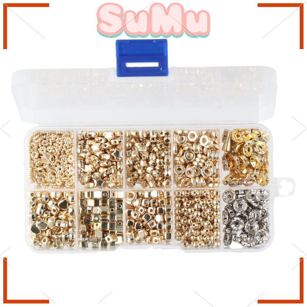 SUMU Bộ 1240 Hạt Xỏ Lỗ Dùng Để Làm Trang Sức Thủ Công