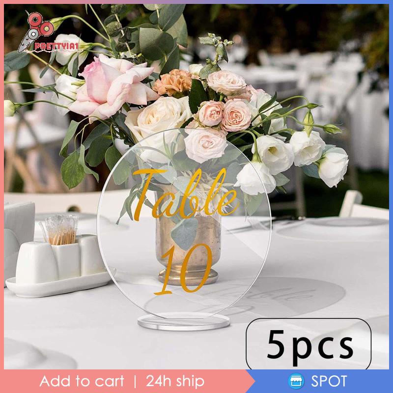 Bộ 5 Thẻ Số Để Bàn Trang Trí Tiệc Cưới