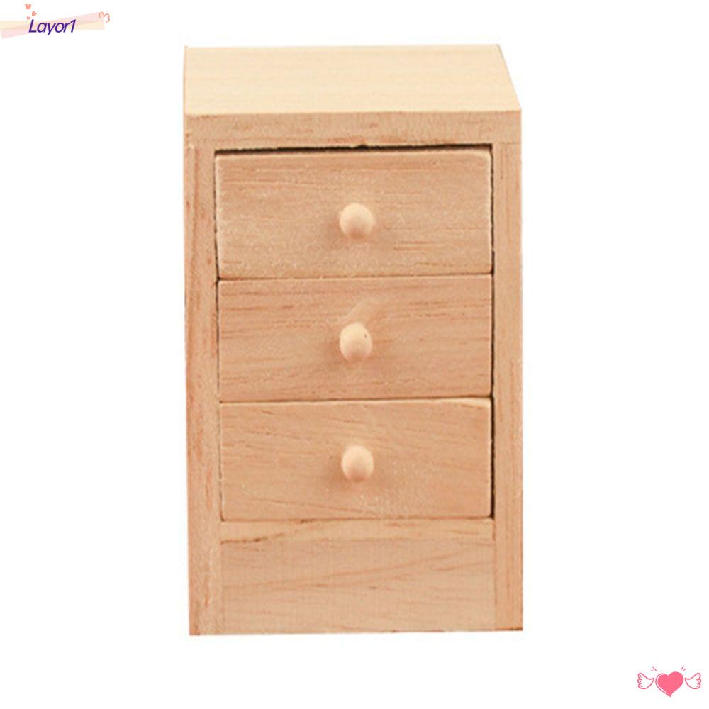 LAYOR1 Bàn Đầu Giường Mini Tỉ Lệ 1: 12 Trang Trí Nhà Búp Bê