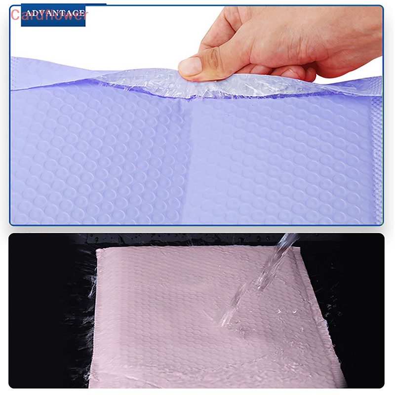 < Cardflower > 10 Túi Bì Thư Bong Bóng Tím Tự Đóng Gói Bảo Vệ Chống Rơi Bền Bỉ Quà Tặng Mới