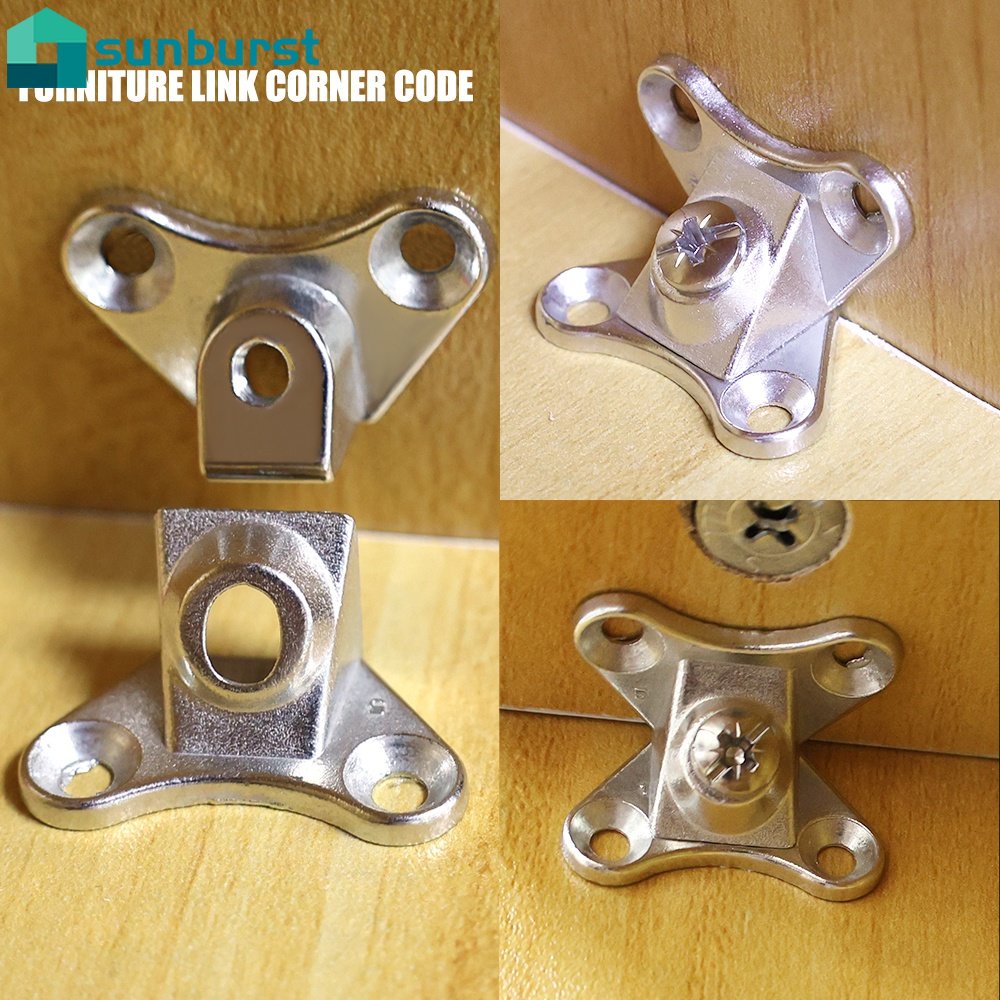 1 Bộ Ốc Vít / Giá Đỡ Hình Chữ L Bằng Hợp Kim Kẽm Có Thể Tháo Rời Hỗ Trợ Nối Góc Phải
