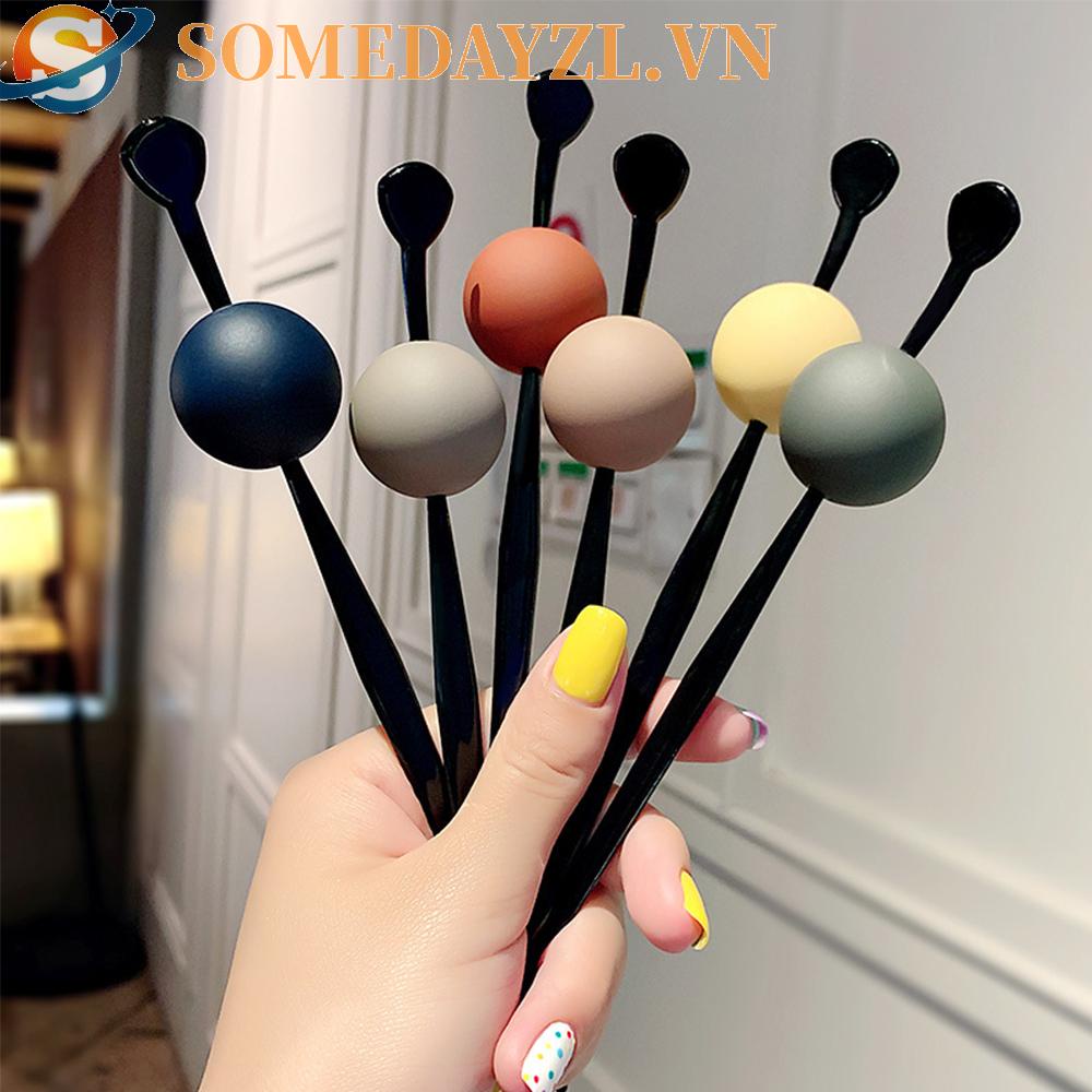 SOMEDAYZL Kẹp Tóc Hình Tròn Đơn Giản Thời Trang Cho Nữ