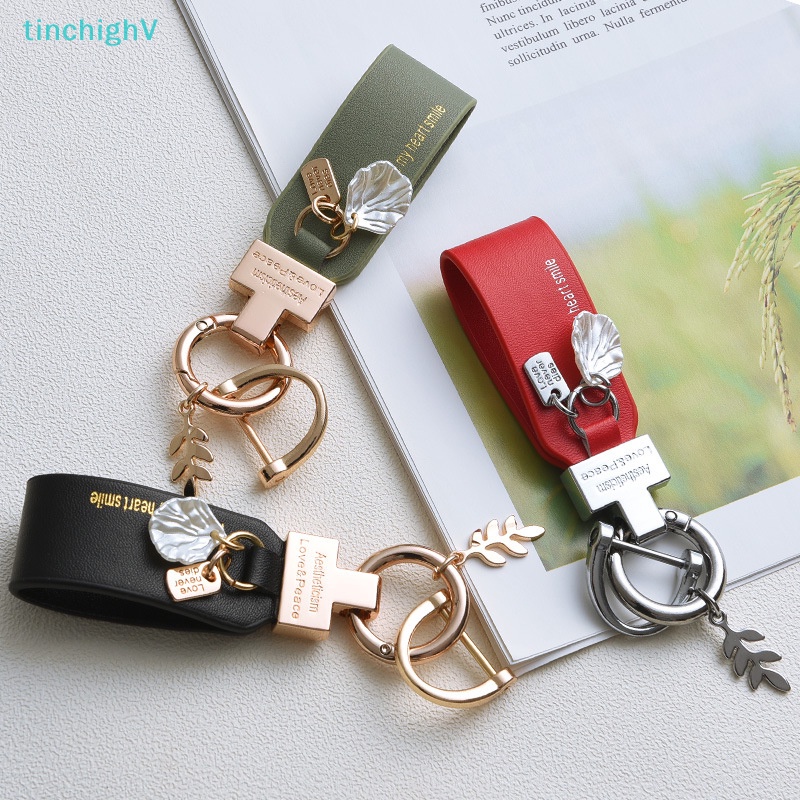 Móc Chìa Khóa / Điện Thoại Bằng Da PU Hình Chiếc Lá Sáng Tạo Cho Nam Và Nữ