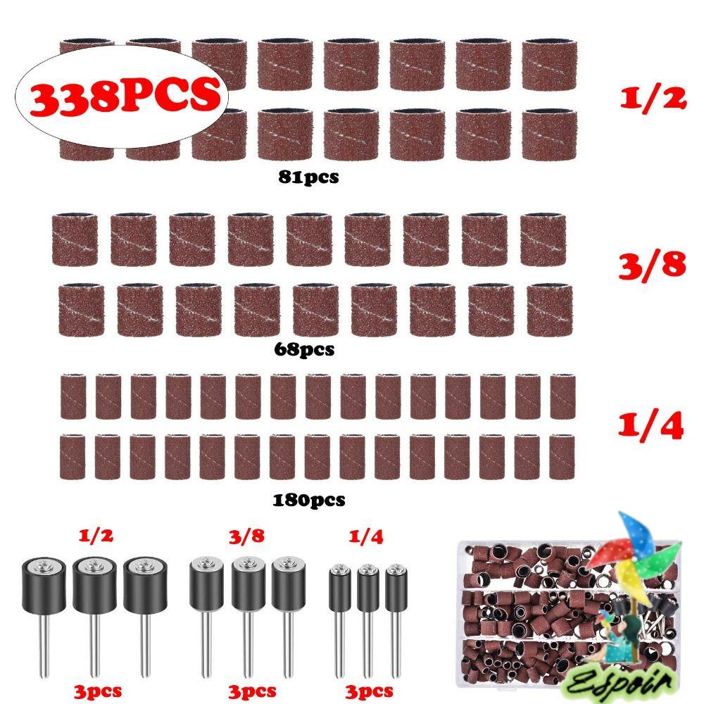 ESPO Bộ 338 Món Dụng Cụ Đánh Bóng Móng Tay Bằng Nhôm Thay Thế Tiện Dụng Cho Dremel