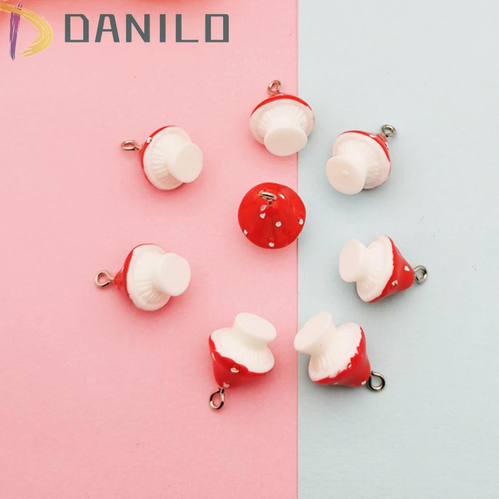 DANILO Mặt Vòng cổ Hình Cây Nấm 3D Bằng Nhựa Resin Thời Trang