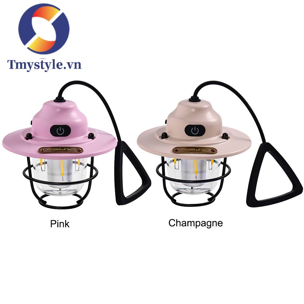 Đèn LED Cắm Trại 2000mAh IPX4 Sạc USB Phong Cách Vintage