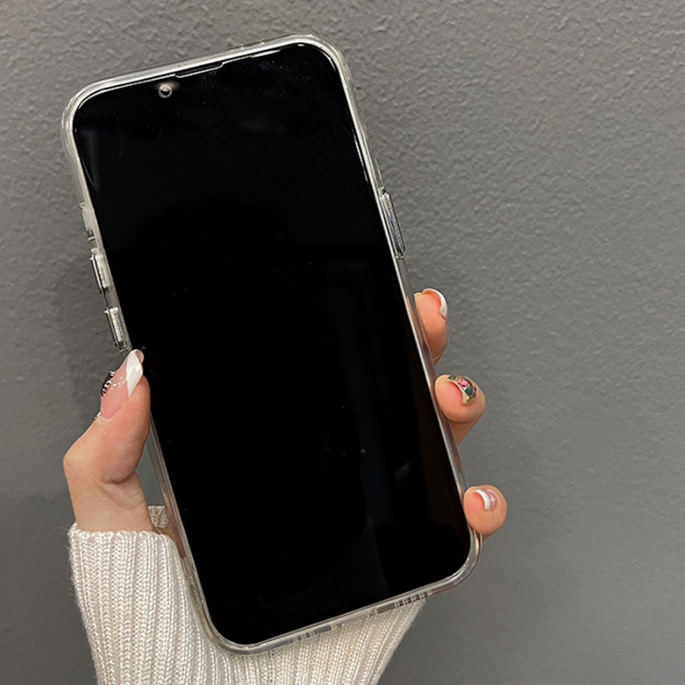 Ốp Điện Thoại TPU Mềm Trong Suốt Họa Tiết Hoa Hồng Đơn Giản Chống Sốc Cho IPhone 14 13 12 11 Pro Max X XR 8 7 Plus