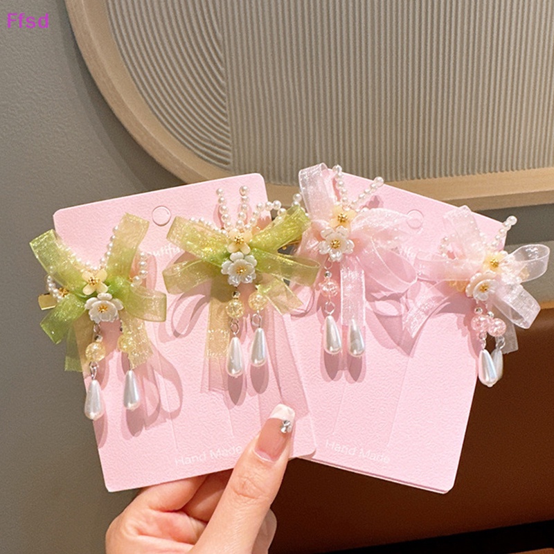 {Ffsd} Bộ 2 Kẹp Tóc Nhiều Kiểu Dáng Phong Cách Trung Hoa Truyền Thống Hình Bướm Cổ Điển Cho Trẻ Em