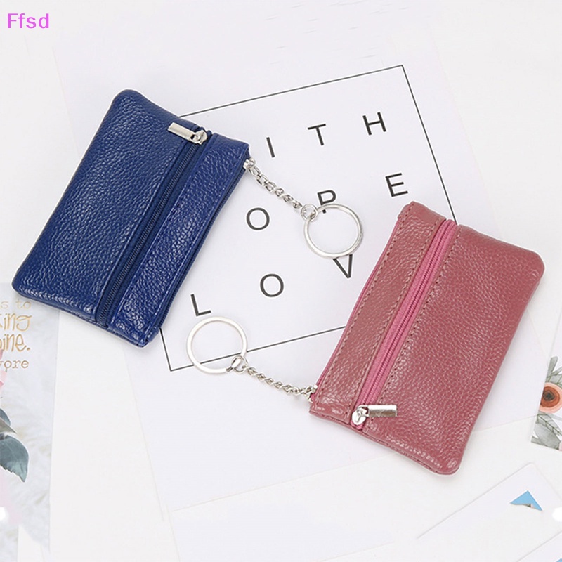 Ví Da PU Mềm Mini Đựng Tiền Xu / Chìa Khóa Đơn Giản Tiện Dụng Cho Nam Và Nữ
