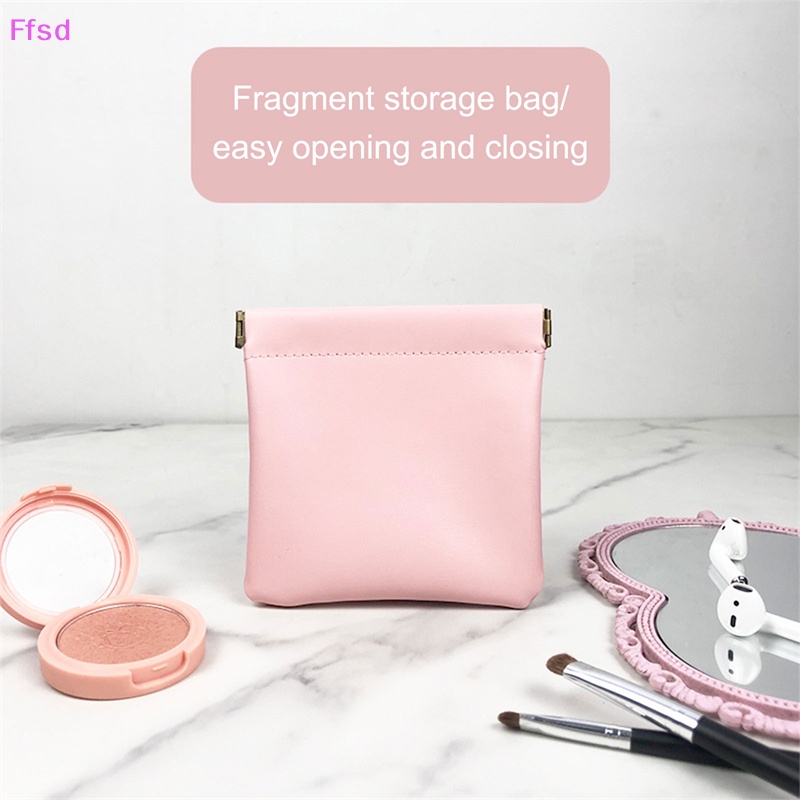 Túi Đựng Tai Nghe / Tiền Xu / Mỹ Phẩm Mini Bằng Da PU Nhỏ Gọn Dành Cho Nam Và Nữ