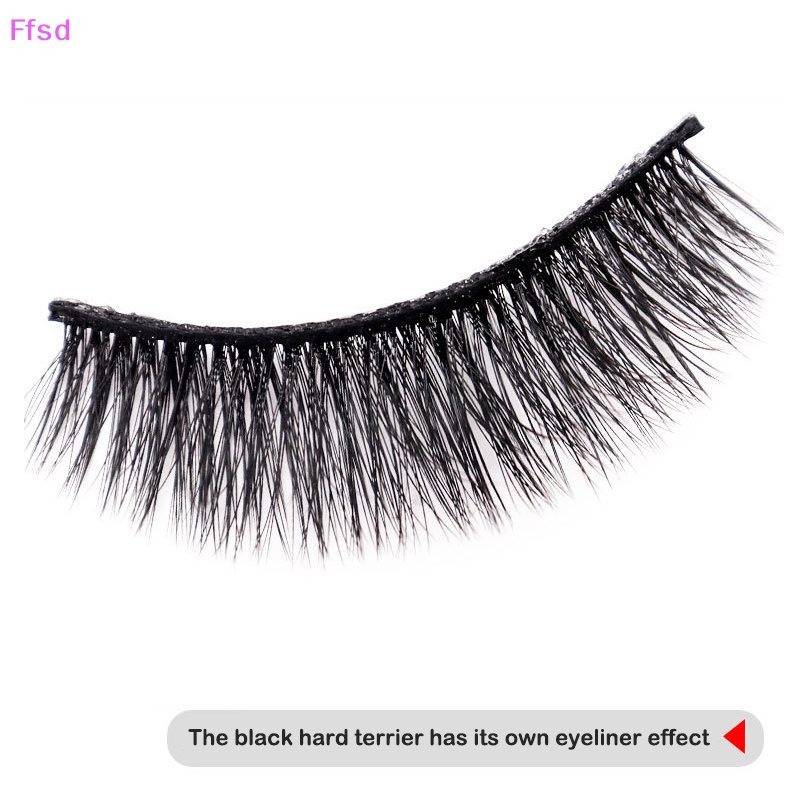 {Ffsd} Set 5 Cặp Lông Mi Giả 3D Từ Lông Chồn Tự Nhiên