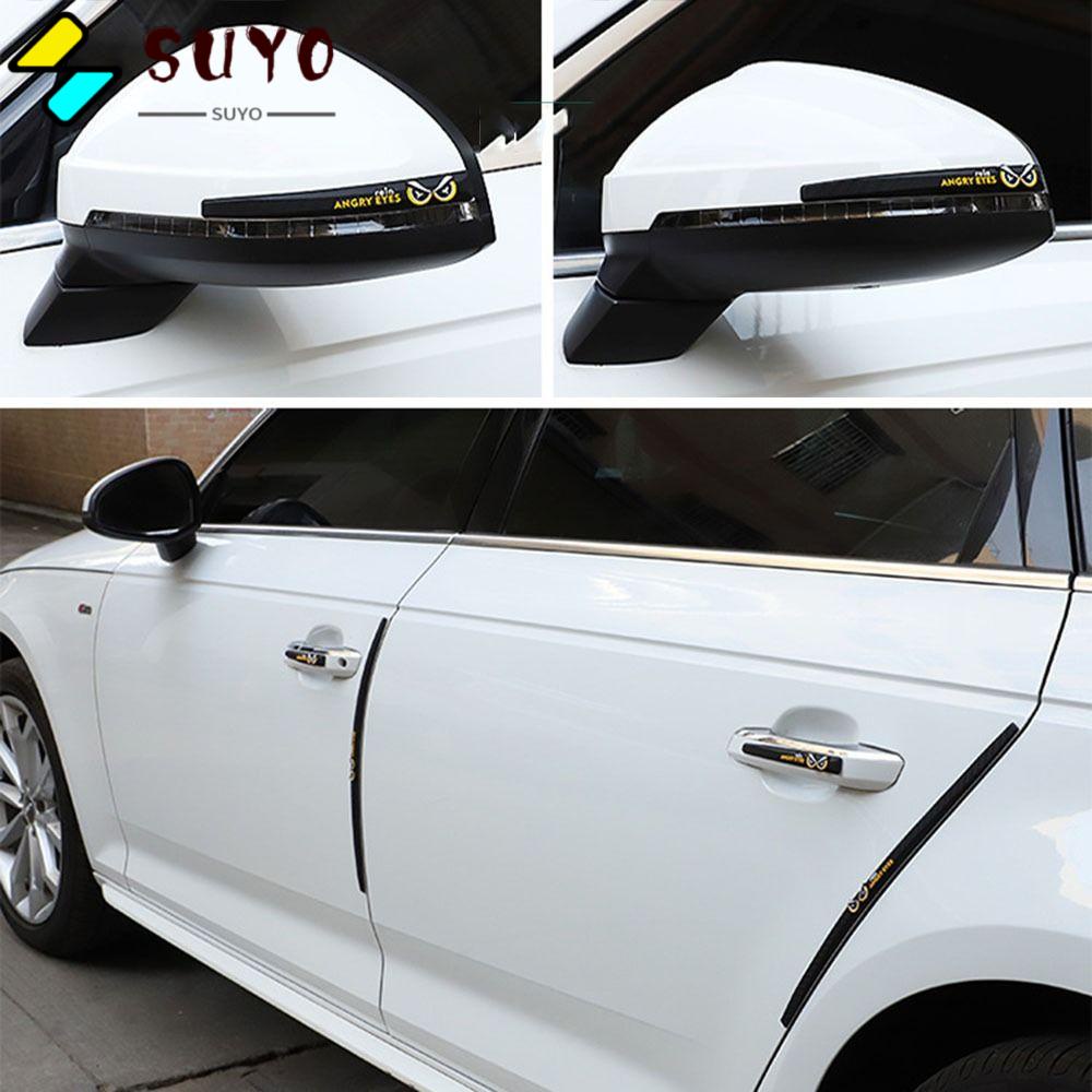 SUYO Bộ 6 Miếng Dán Góc Cửa Xe Hơi Chống Va Chạm Bằng PVC