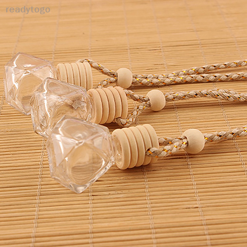 Bình Rỗng Đựng Nước Hoa Hình Thoi Mặt Kính Trong Suốt Trang Trí Nội Thất Xe Hơi