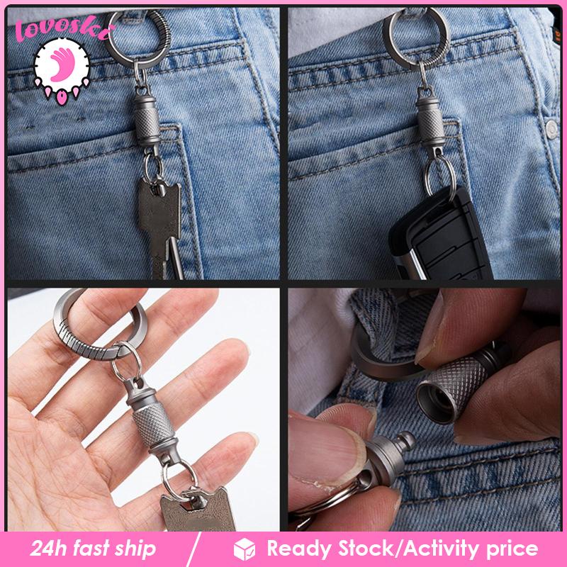 Giá Đỡ Chìa Khóa Đeo Thắt Lưng Bằng Hợp Kim Titan Dành Cho Nam Nữ