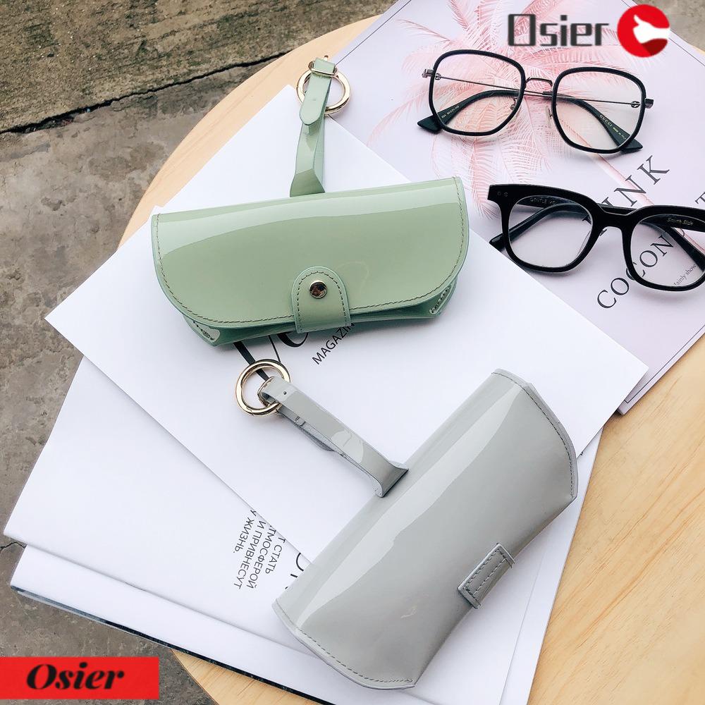 OSIER1 Túi Đựng Bảo Vệ Mắt Kính Màu Trơn Kèm Dây Đeo Thời Trang Cho Nữ