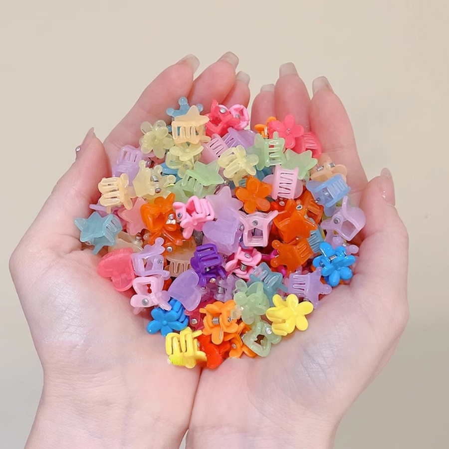 Set 50 Kẹp Tóc Màu Sắc Kẹo Ngọt Xinh Xắn Phong Cách Hàn Quốc Cho Bé Gái