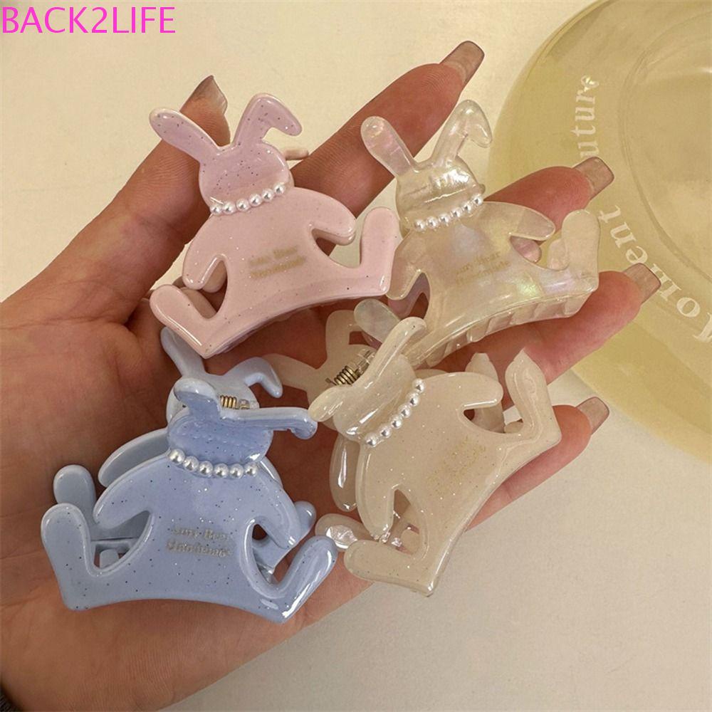 BACK2LIFE Kẹp Tóc Càng Cua Hình Cá Mập Hoạt Hình Axit Acetic Ngọt Ngào Dễ Thương Cho Nữ