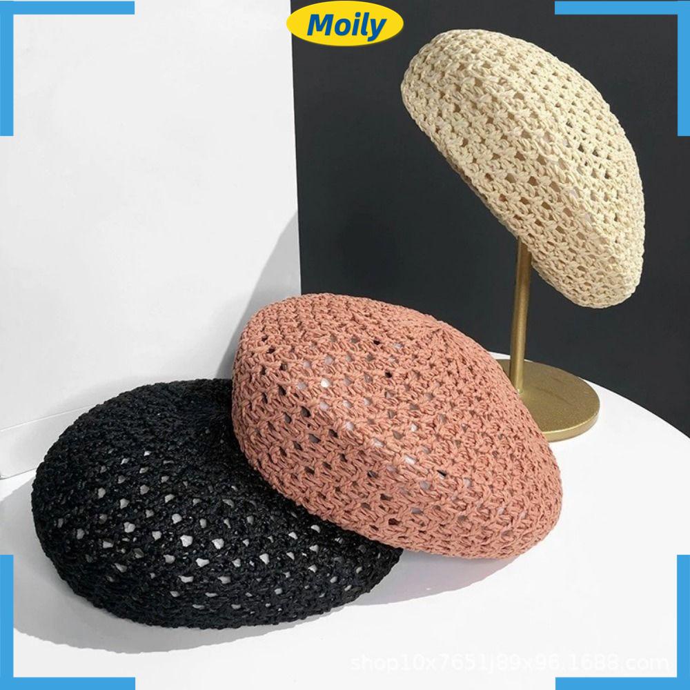 MOILYVN Mũ Beret Thoáng Khí Thời Trang Mùa Hè Cá Tính