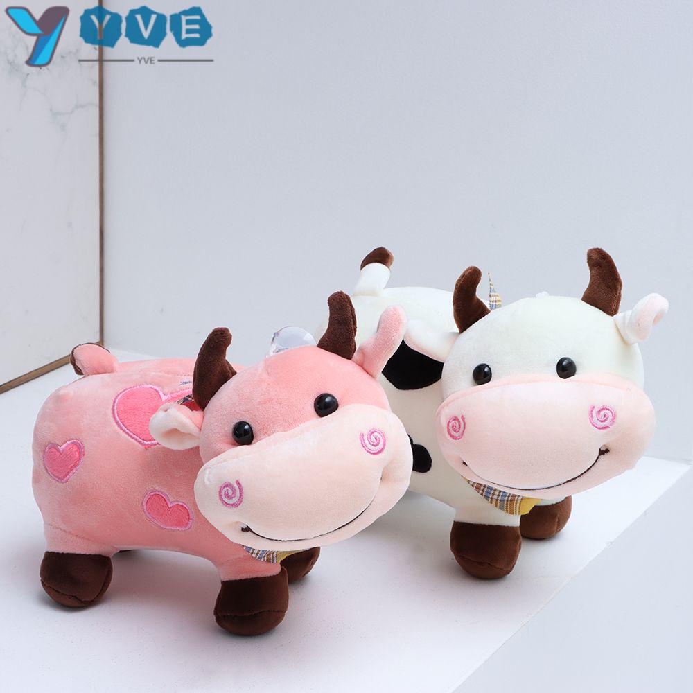 YVE Thú Nhồi Bông Hình Bò Sữa Đáng Yêu Và Khăn Choàng Cổ Siêu Mềm