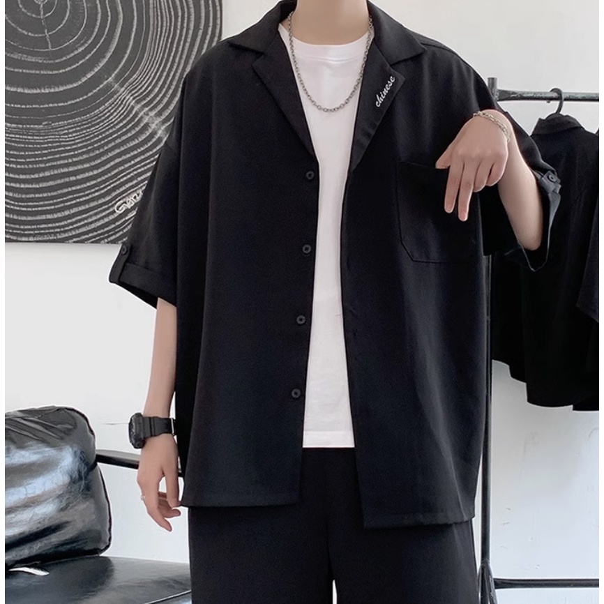 Set Áo Sơ Mi Ngắn Tay Và Quần Short Thời Trang Mùa Hè Cho Nam